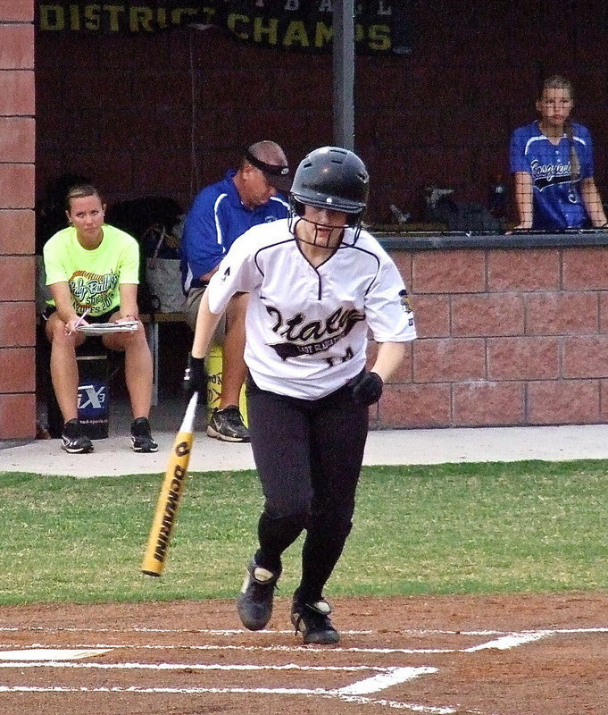 Image: Kelsey Nelson(14) earns a walk against Bosqueville.