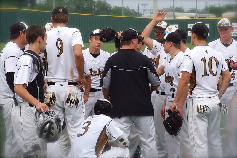 Image: Coach Ward gathers his guys in for a talk with Italy in a war with Trenton.