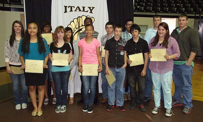 Image: 8th grade UIL participants are Brooke DeBorde, Vanessa Cantu, Oleshia Anderson, Sarah Levy, Kimberly Mata, April Lusk, Jarvis Harris, Eli Garcia, Dylan McCasland, Adrian Acevedo, Elliot Worsham, Austin Pittmon, Christy Murray and Aaron Pitmmon.