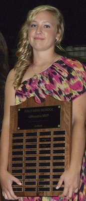 Image: Italy High School sophomore Jaclynn Lewis is named the 2013 Offensive MVP in softball.