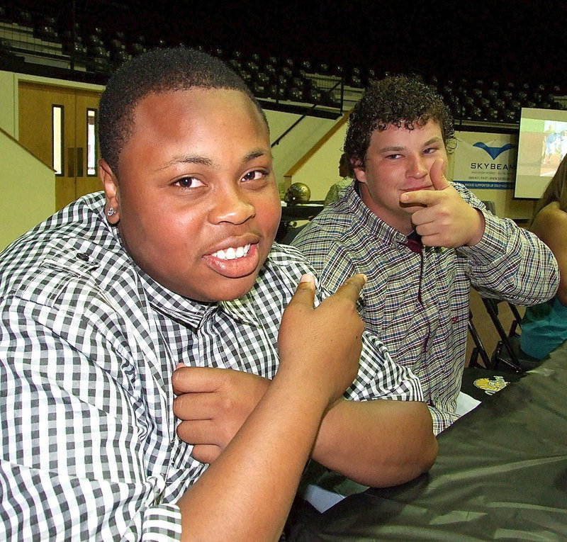 Image: Darol Mayberry and John Byers are both “The guy.” Mayberry was an all-district performer in football as an offensive guard and Byers was an all-district performer in baseball as first and third baseman and a designated hitter.