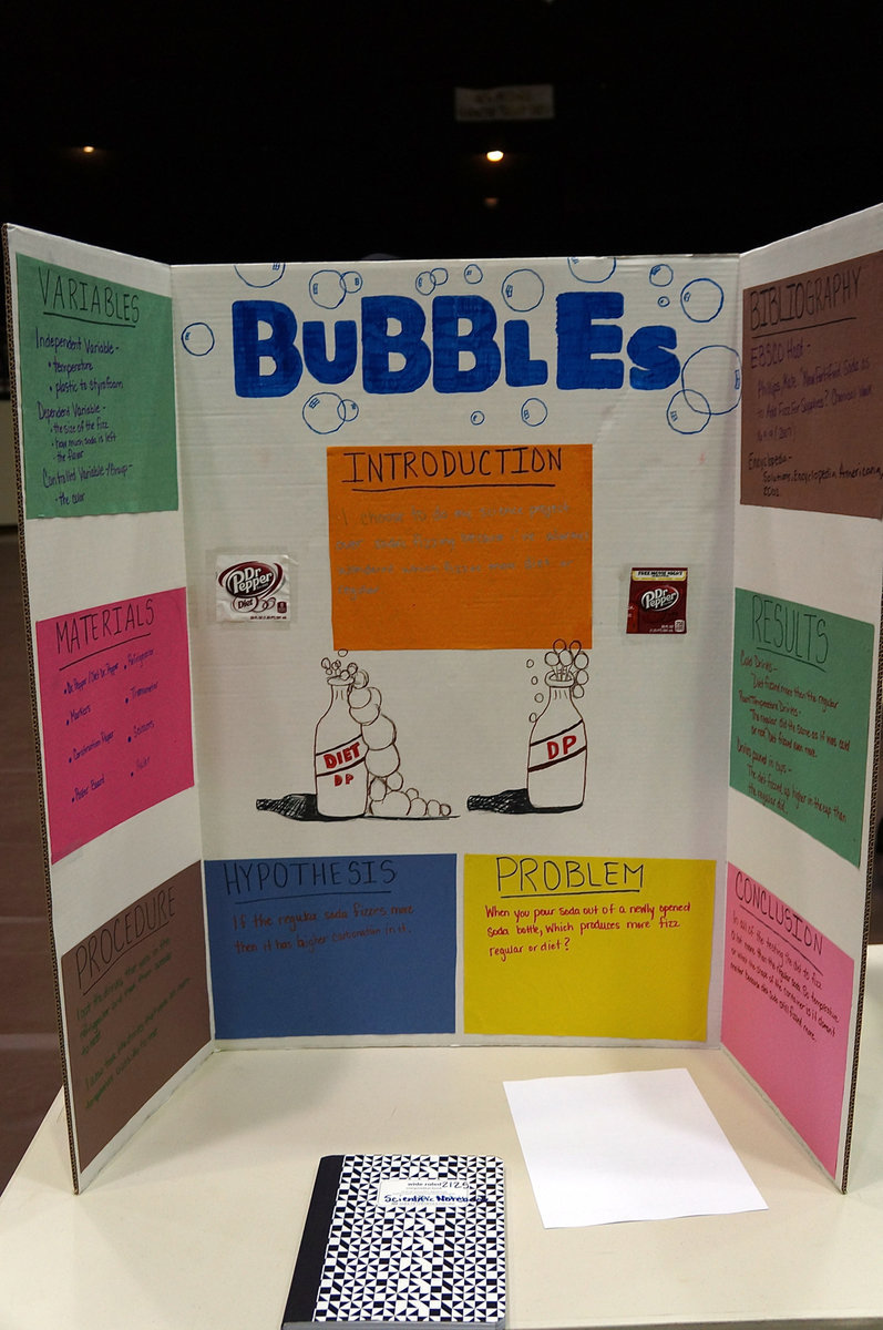 Image: This student was studying bubbles in soft drinks.