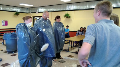 Image: Mrs. Davis’ third period class aiming at the teachers.