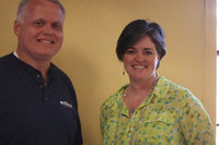 Image: Stafford principal, Jonathan Nash, and newly hired 4th grade teacher, Davee Garcia, are excited about the upcoming school year.