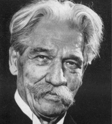 Image: Dr. Albert Schweitzer in 1955.
