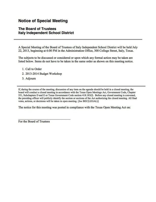 Image: Budget Workshop Agenda