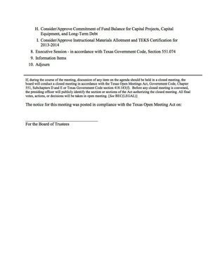 Image: Regular Monthly Meeting Agenda- page 2