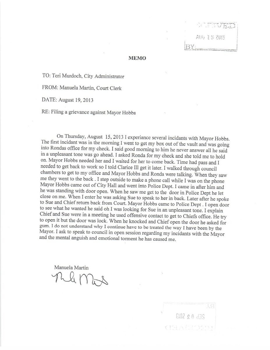 Image: Manuela Martin mental anguish letter