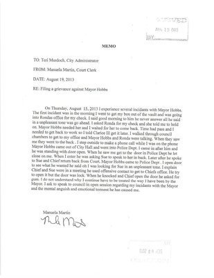 Image: Manuela Martin mental anguish letter