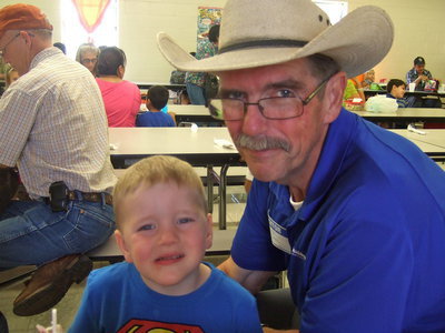 Image: J C Smith (Pre -K 4) and Grandpa Allen Lane.