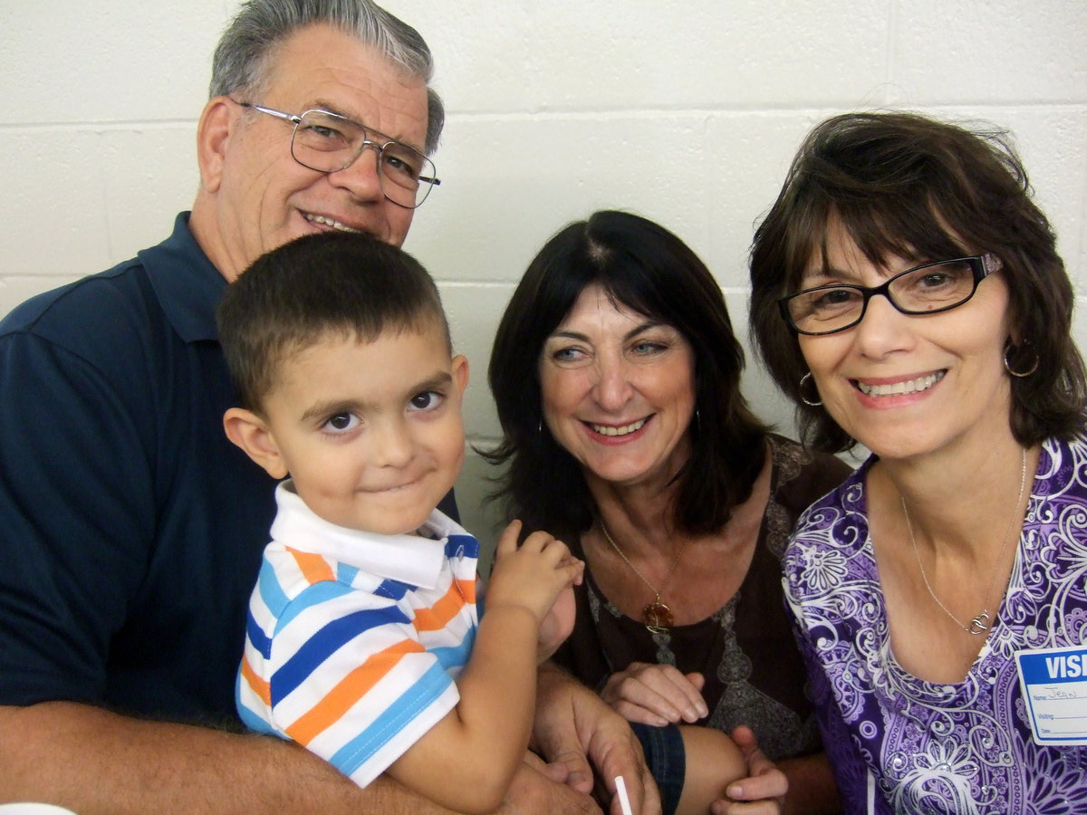 Image: James Allman (Grandpa), Gatlin Allman (Pre- K) Aunt Julie and Grandma Jean Allman having fun at Grandparent’s Day.