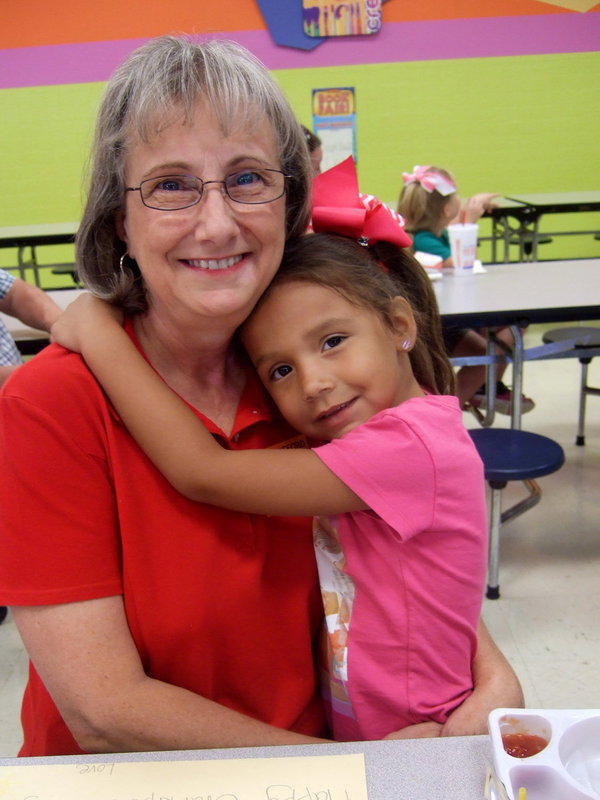 Image: Sally Parker and her granddaughter Olivia Ramirez (kindergarten).