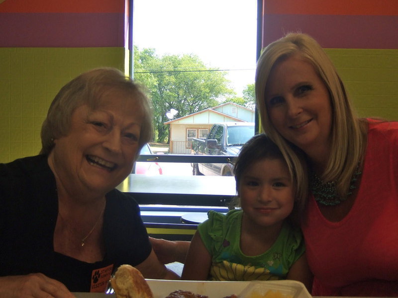 Image: Mona Paiano (great-grandmother) and Zina Guthrie (grandmother) along with Isabella Flores shared Grandparents Day together.