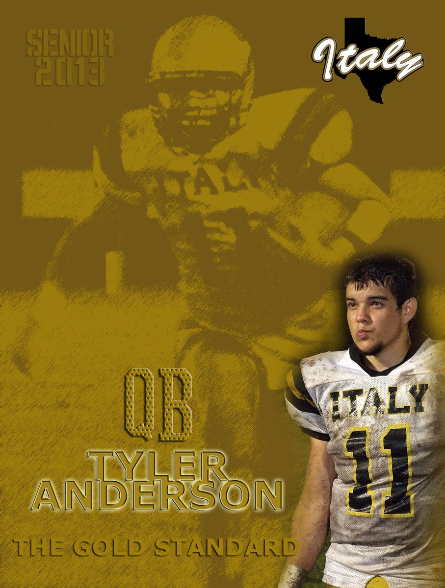 Image: The Gold Standard: Italy Gladiator senior quarterback Tyler Anderson(11).