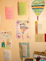 Image: All Jo’s birthday cards and birthday art.