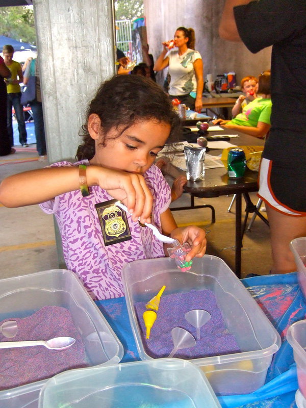 Image: Sand art is fun to do.