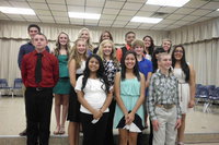Image: Newly inducted members of the National Junior Honor Society.