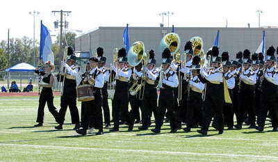 Image: Adding to the effect, Blake Brewer, is front and center as a drummer boy leading Italy’s musical troops onto the field of battle.