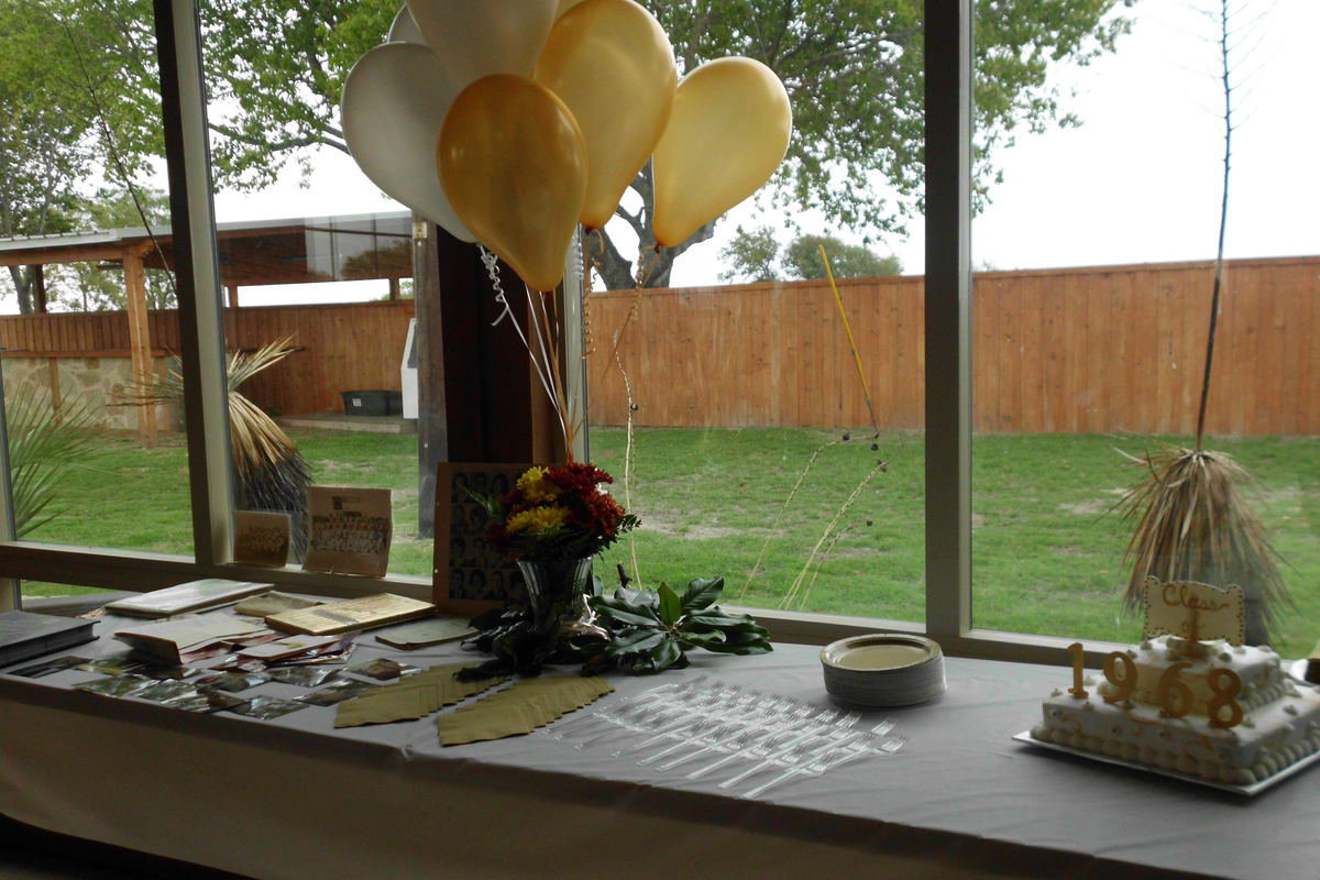 Image: The Class of 1968 released gold and white balloons at the end of the night to honor the memory of classmates that have passed away.
