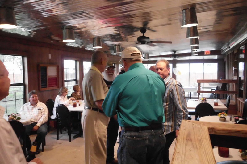 Image: Coach Harvey Wilson shared memories with Ronnie Compton, Ronnie Clanton and John Chambers.