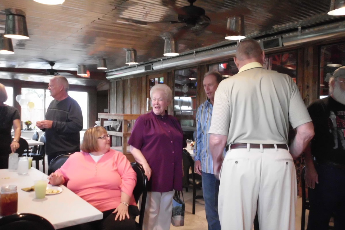 Image: Barbara Wilson, wife of Harvey Wilson enjoyed sharing memories with the Class of 1968.