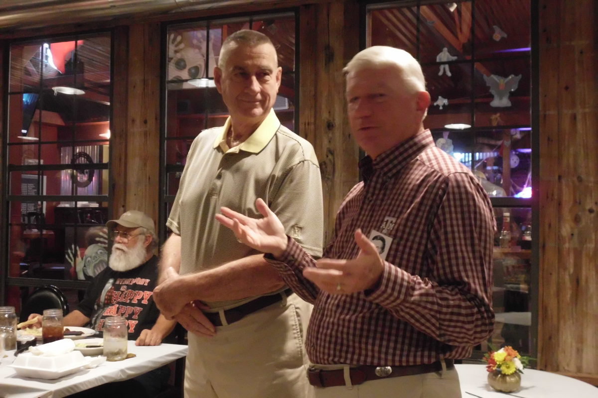 Image: Kent Moore “confessed” to Coach Wilson bringing laughter to the group.