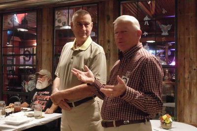 Image: Kent Moore “confessed” to Coach Wilson bringing laughter to the group.