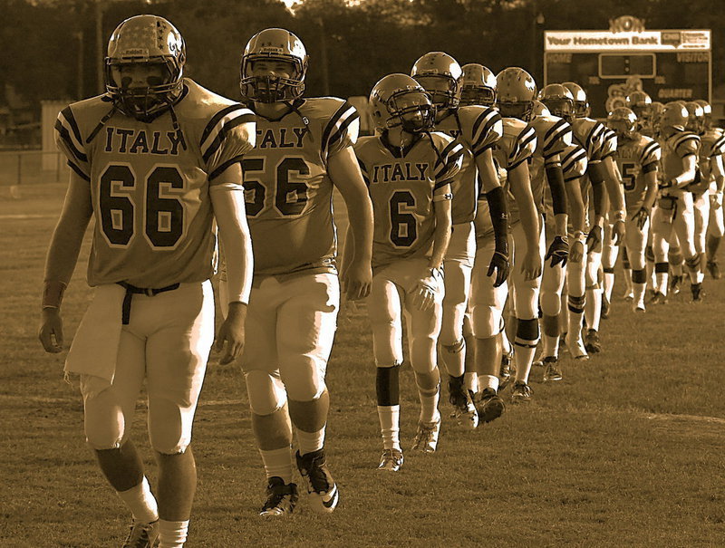 Image: With a new day dawning in Italy football, the 2013 Gladiators defeat unbeaten Cayuga, take over the top spot in the district race and are primed to be remembered…
