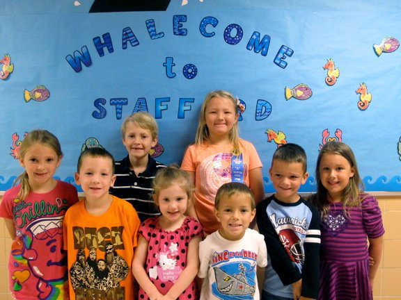 Image: Pre-k, kindergarten, first grade and second grade October Students of the Month.
PreK: Tucker Garza & Tristan Worthy
Kindergarten: Brit Holliday & Miranda Wims
1st Grade: Braydon Sigler & Lily Huggins
2nd Grade: Michael Travis & Gabi Haake