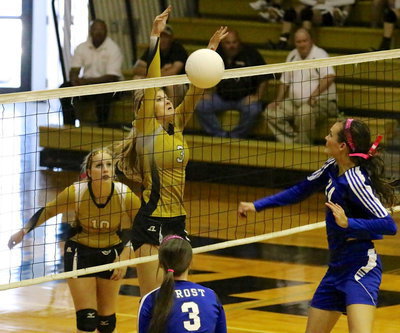 Image: Halee Turner(3) gets the block.