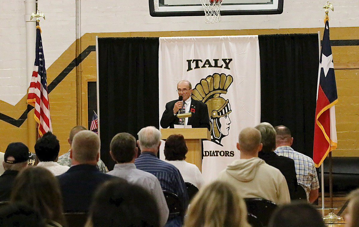 Image: Speaker, Marine and Army National Guard veteran, Lyall Kirton, adds his perspective after 35 years of service.