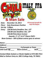 Image: Chili Cook-Off Entry Form
For Optimal Printing of Form: Click image twice to get to largest size. Right click image and download to your computer. Then print image.