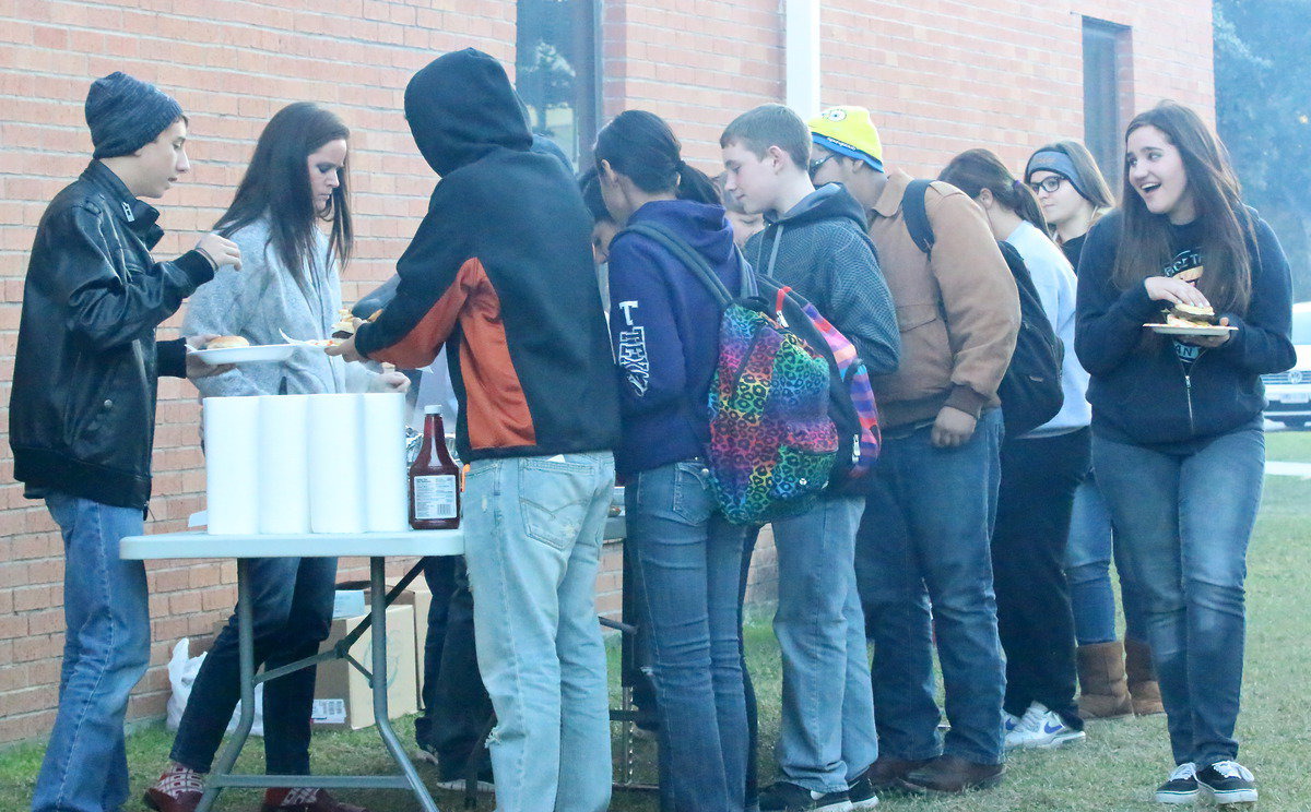Image: Drum Major Alexis Sampley is proud of her herself for getting her burger earlier than the others and for Italy’s automatic bi-district win.