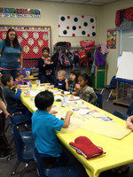 Image: These pre-K students are really enjoying their dessert.