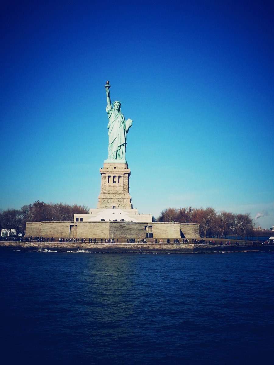 Image: Taylor thought Lady Liberty would be bigger.