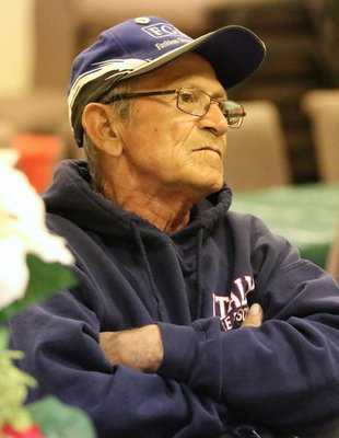 Image: Lieutenant Sal Perales watches the video taken from fire scenes over the past year.