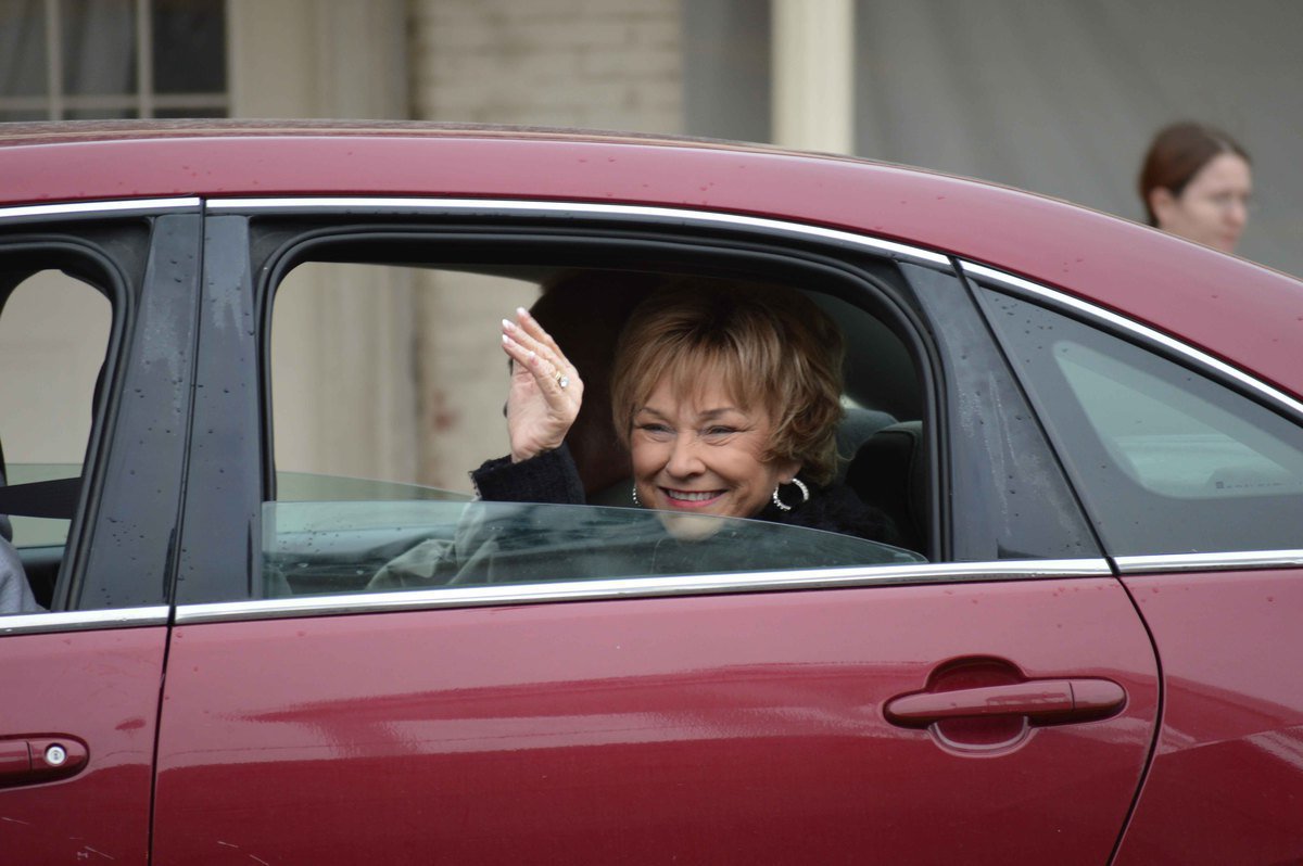 Image: The mayor, Mr. Hobbs, and his wife, Joyce