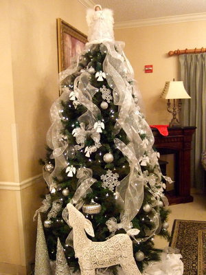 Image: This beautiful Christmas tree welcomes you as you enter Trinity Mission.