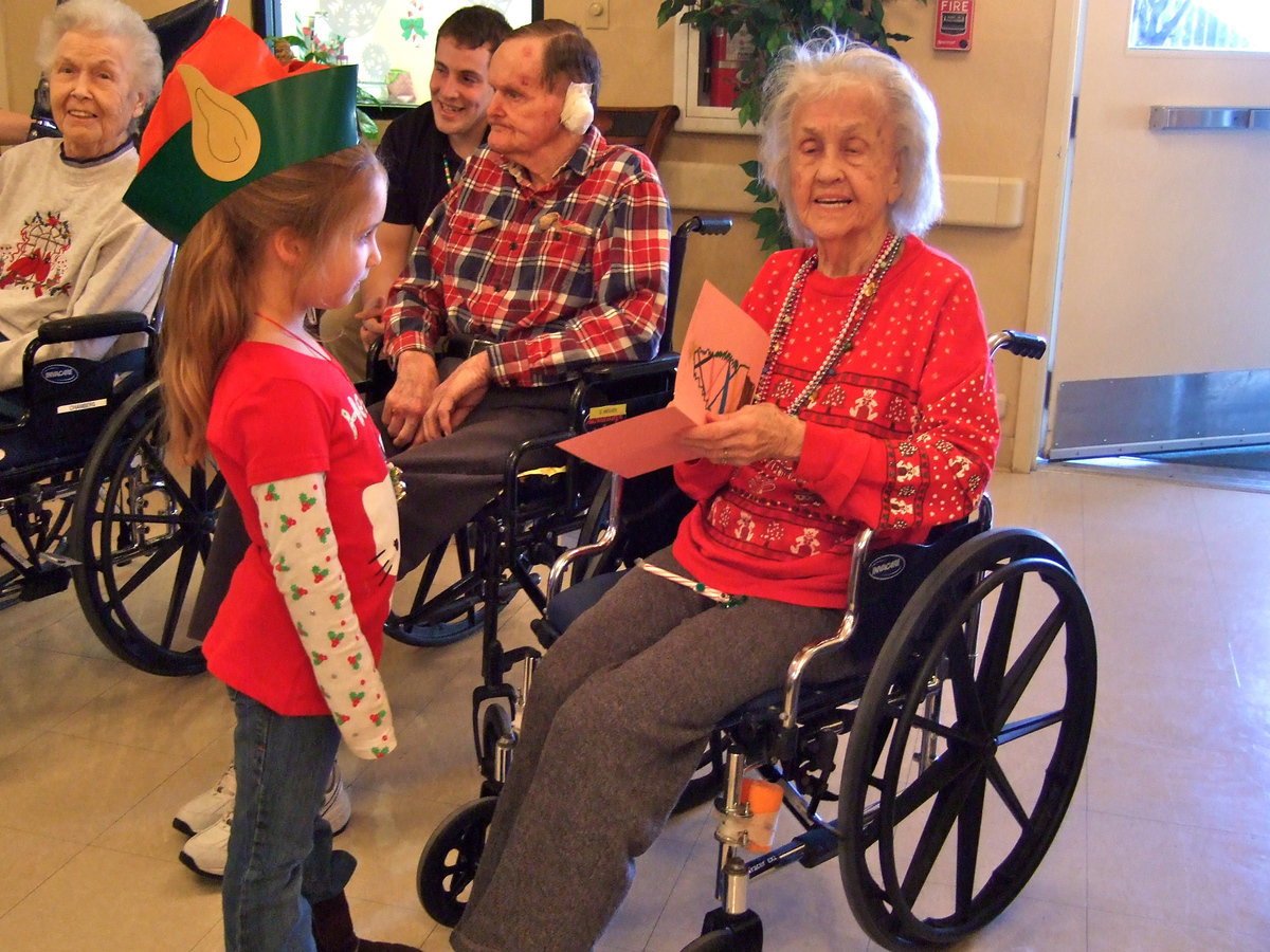 Image: She is really enjoying her card.