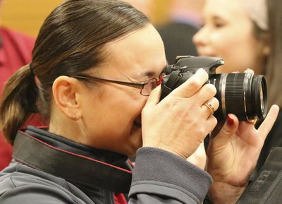 Image: Andrea Hooker takes pics of her kiddos during and after the band concerts.
