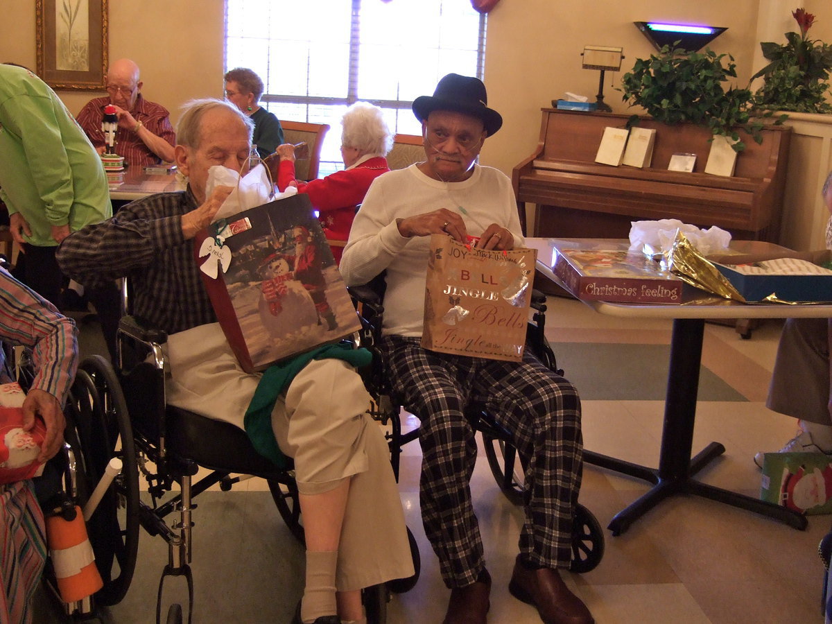 Image: These two lucky guys both have a present.