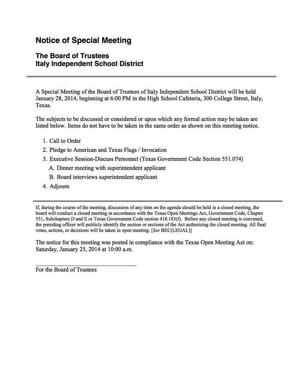 Image: Agenda – Tuesday, January 28, 2014