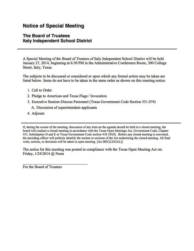 Image: Agenda – Monday, January 27, 2014