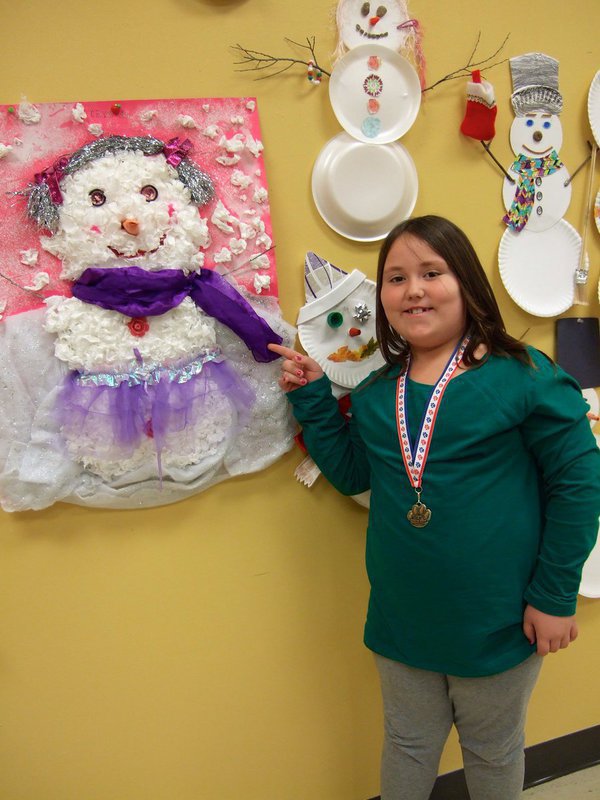 Image: Dixie Brady’s snow person won Most Creative.