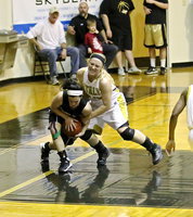 Image: The strain on the face of Italy’s Jaclynn Lewis(13) tells the tale of a physical battle between the Lady Gladiators and the Triple A Academy Lady Stallions. Triple A got the win but the Lady Gladiators won even more.