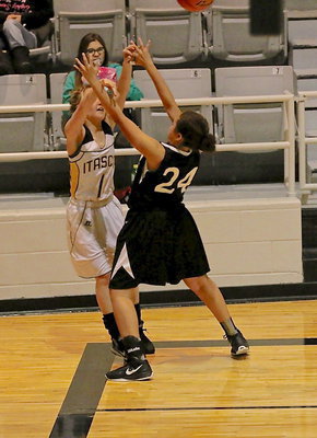 Image: Vanessa Cantu(24) pens a Wampus Cat in the corner.