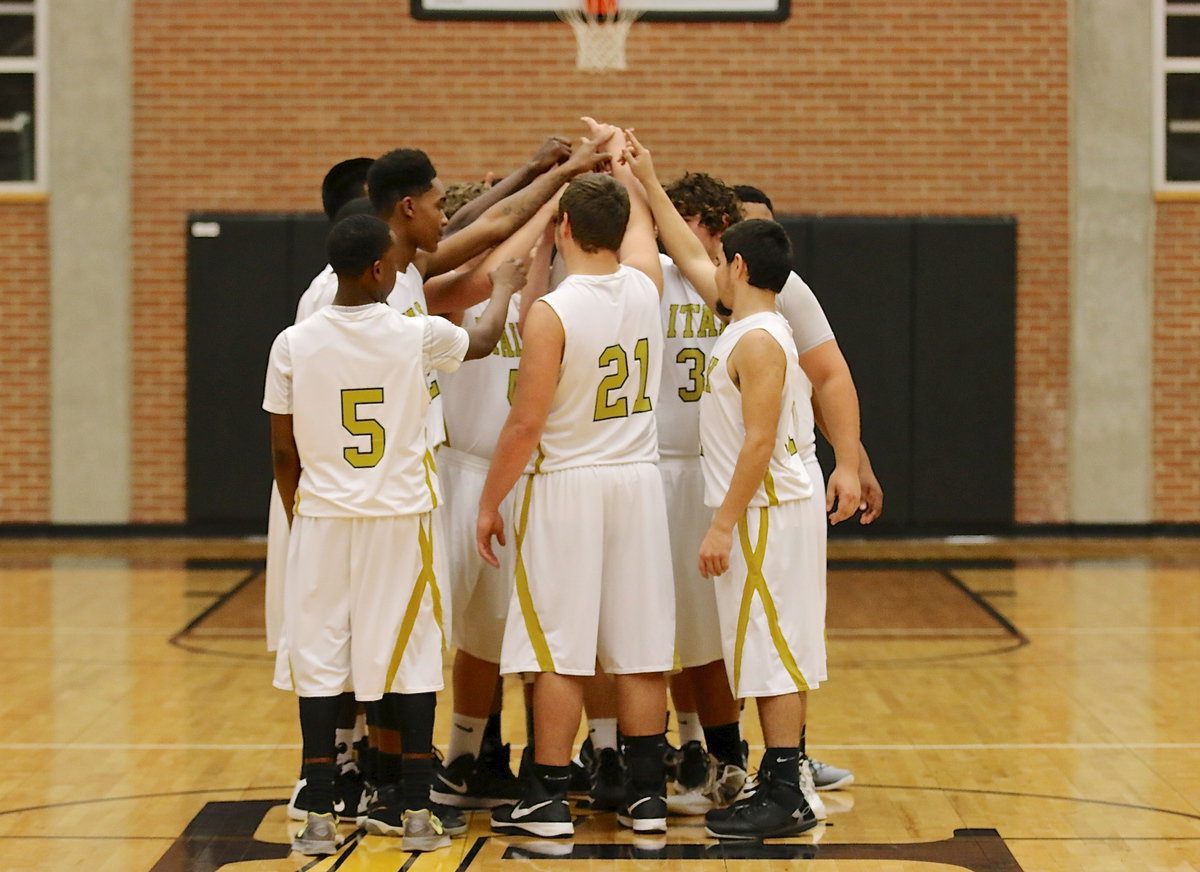 Image: The Gladiators huddle before taking on the Trenton Tigers for the Area championship.