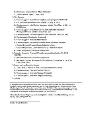 Image: Agenda – page 2