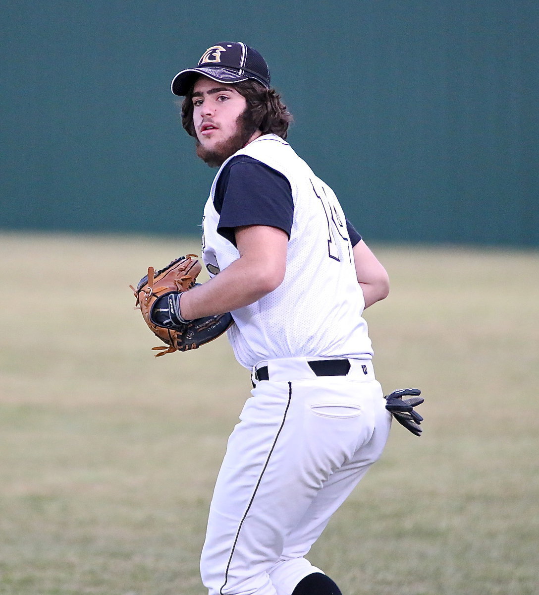 Image: Kyle Fortenberry(14) in right field.