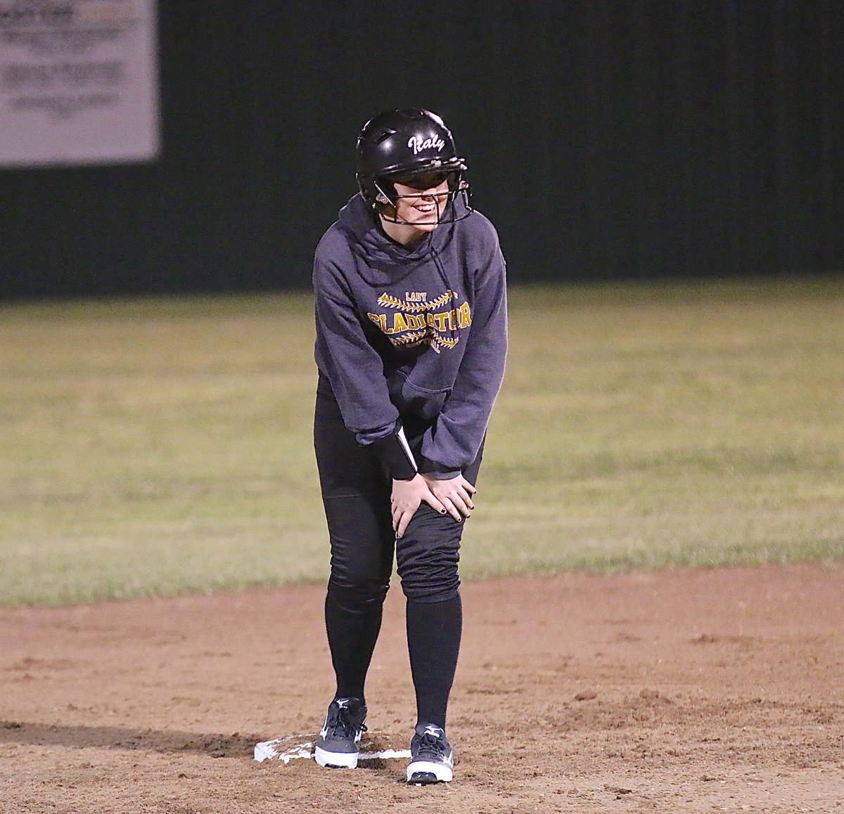 Image: Italy’s Kelsey Nelson is ready to run.